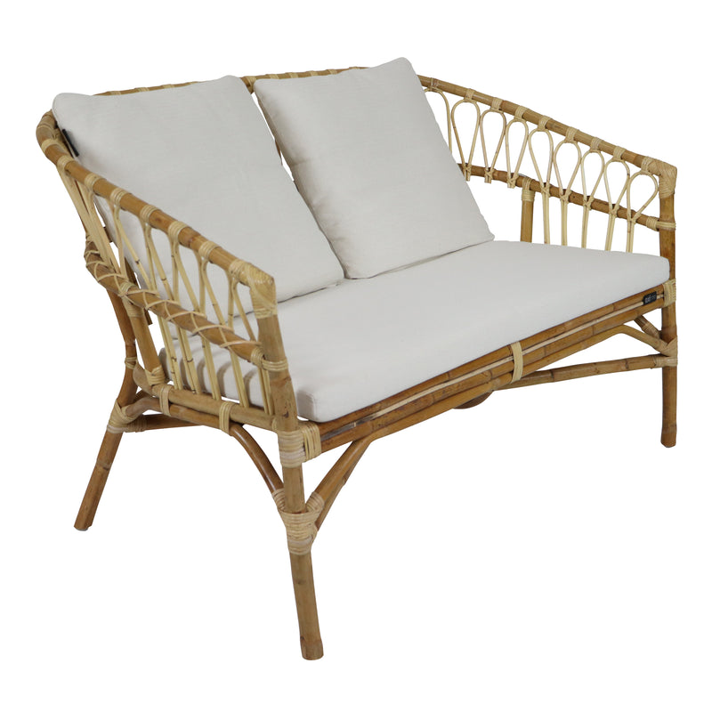 AXI Mary Rattan Loungesæt – 4 dele med sofa, bord og 2 stole Natur/hvid