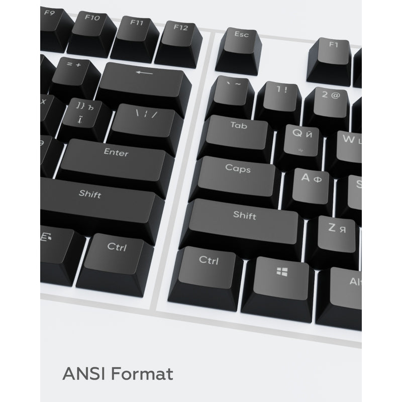 Dark Project KS-45 tastaturtaster (keycaps) PBT, ENG/RU/UA, sort