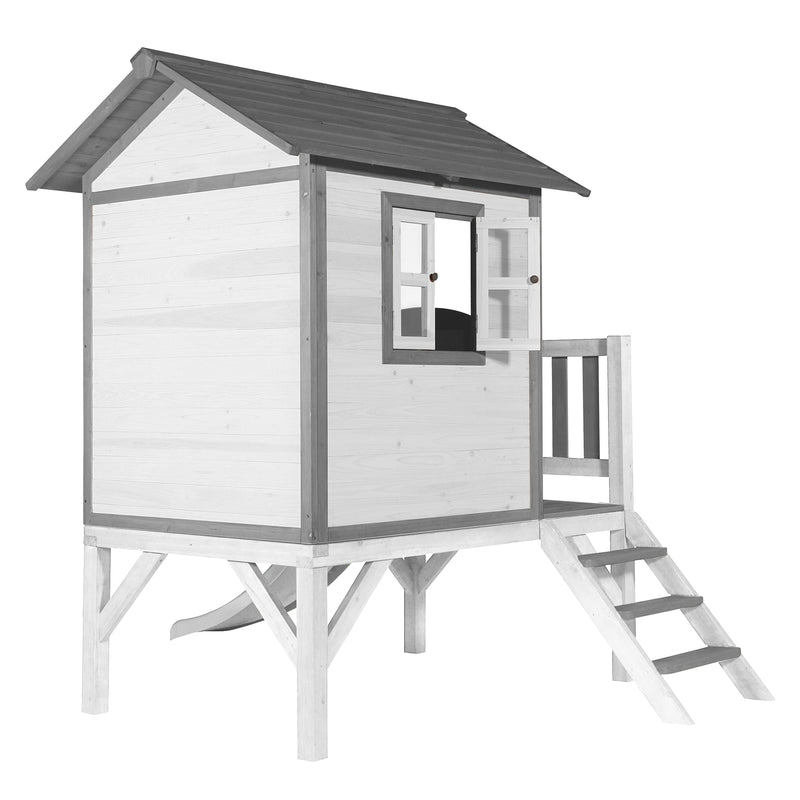 AXI Lodge XL Legehus Classic - Hvid Rutsjebane