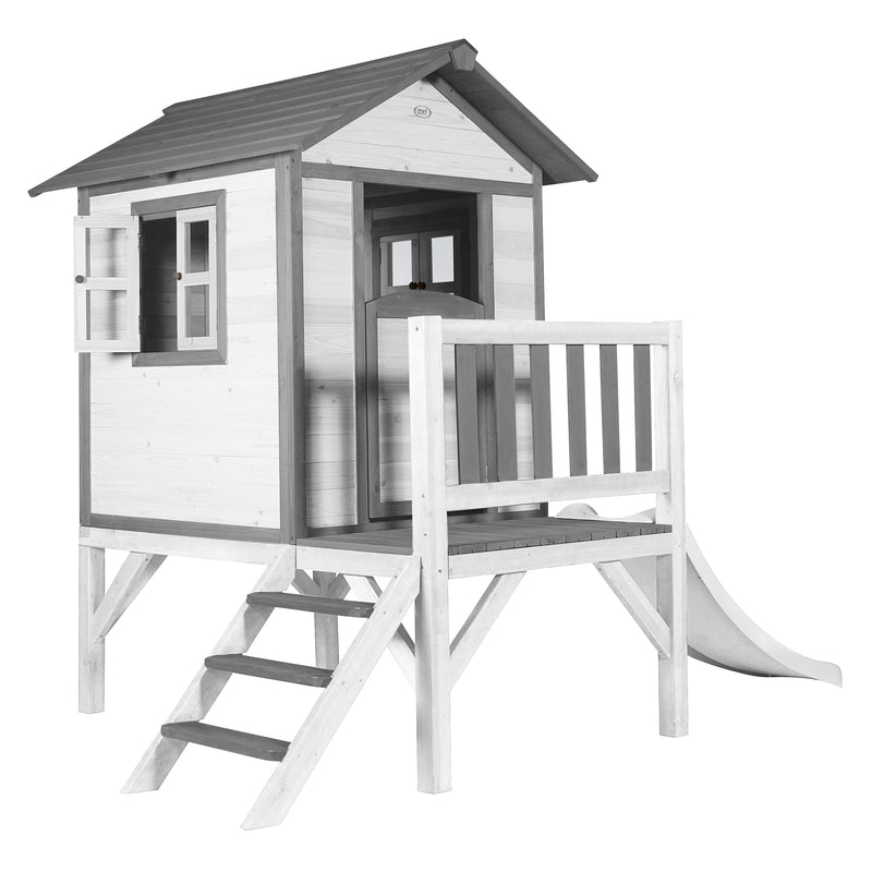 AXI Lodge XL Legehus Classic - Hvid Rutsjebane
