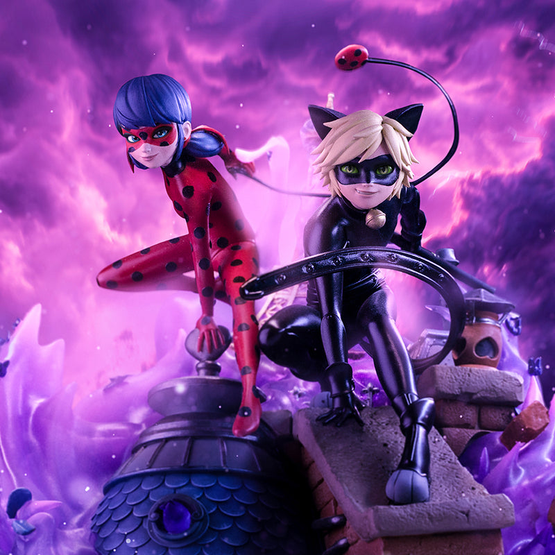 Iron Studios Miraculous 10Th Anniversary - Lady Bug And Cat Noir Art Scale 1/10