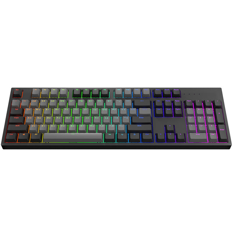 Dark Project KS-46 tastaturtaster (keycaps) PBT, ENG/RU/UA, grå/sort