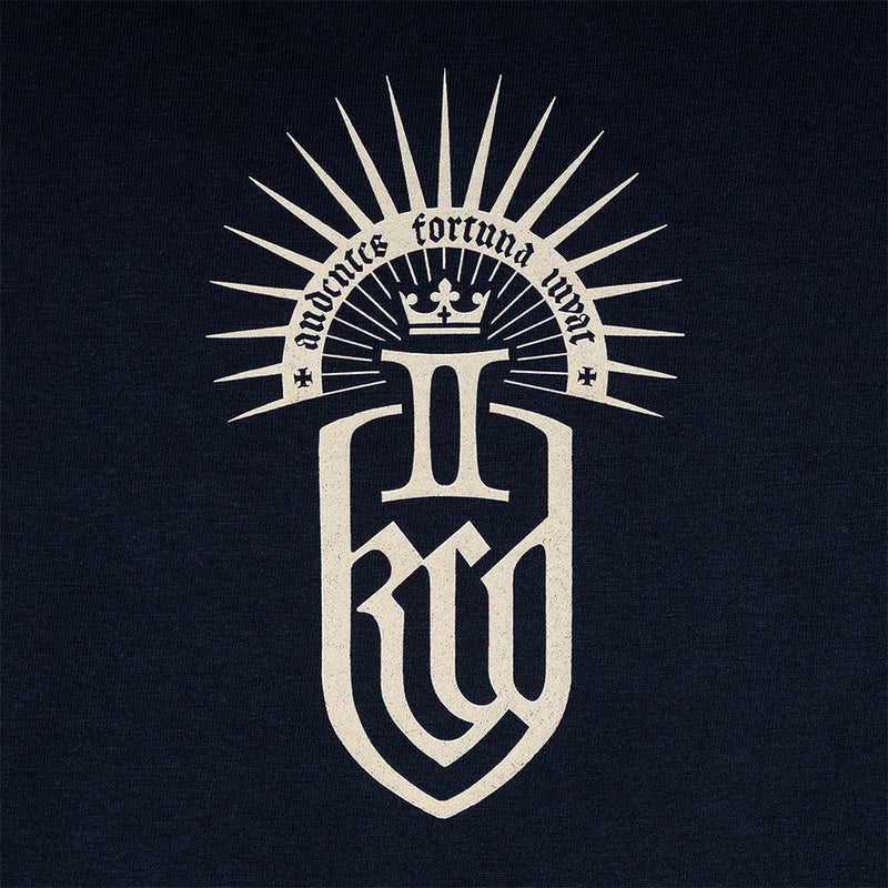 Kingdom Come Deliverance II emblem - T-shirt marineblå