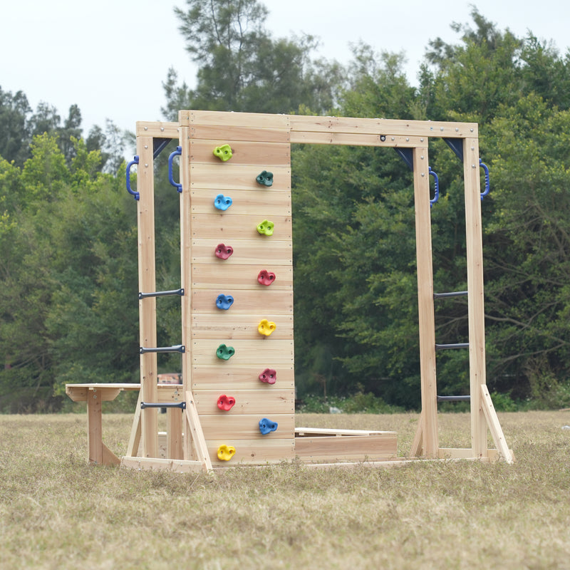 AXI Dex Klatrestativ med Sandkasse, Monkey Bars og Picnicbord