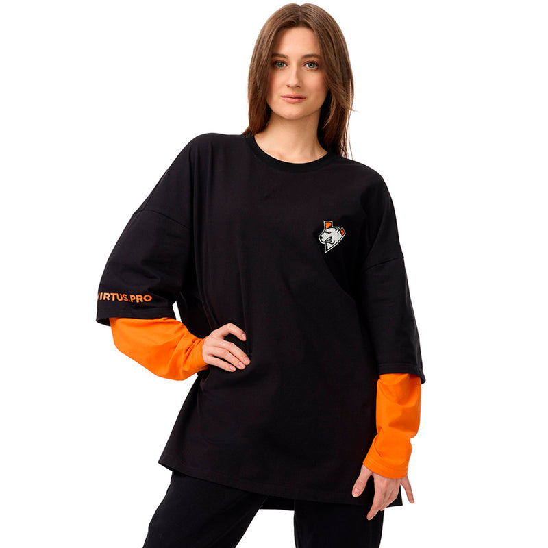 Virtus.pro basic collection langærmet trøje, orange