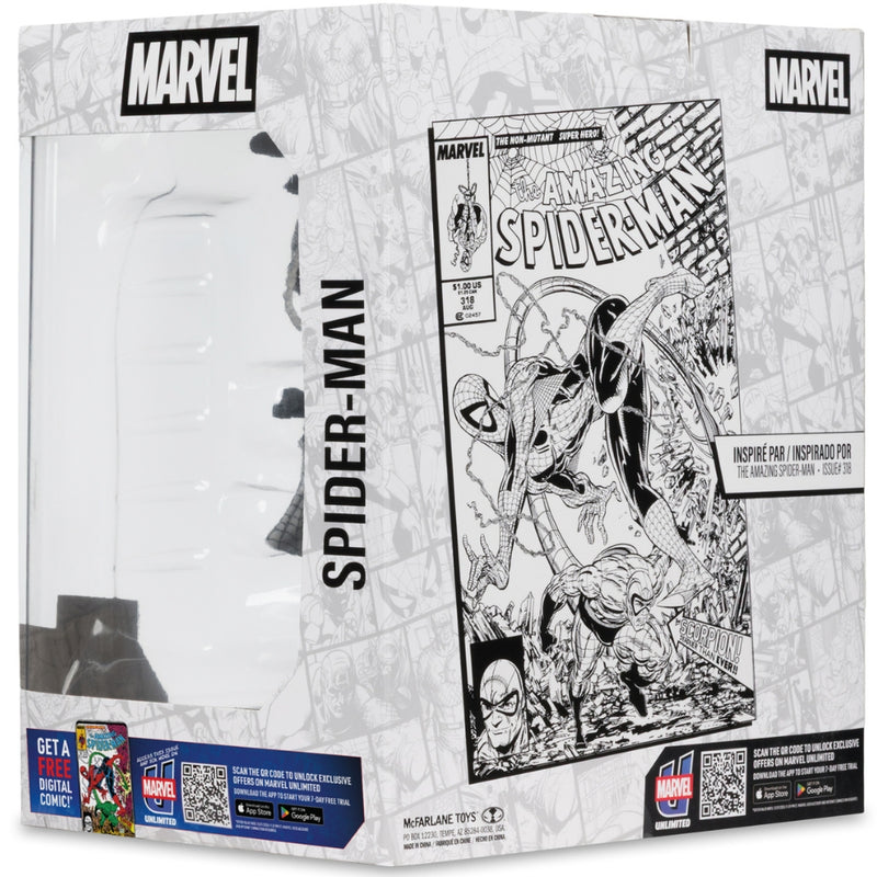 Marvel Spider-Man samlerfigur i skala 1:10 (Line Art) (Amazing Spider-Man #318) Gold Label McFarlane Toys