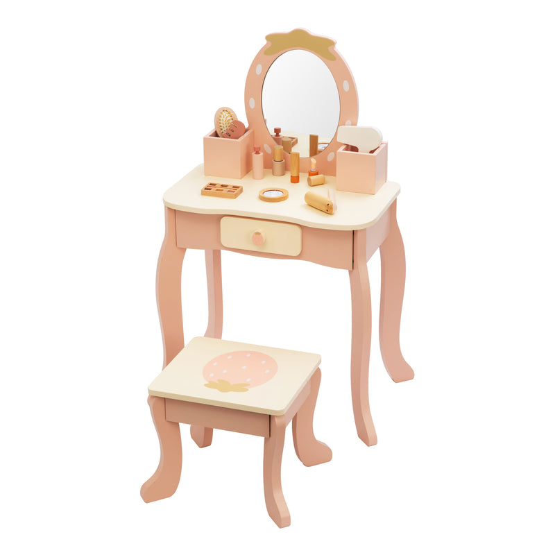 Tooky Toy Sminkebord i Træ Jordbær