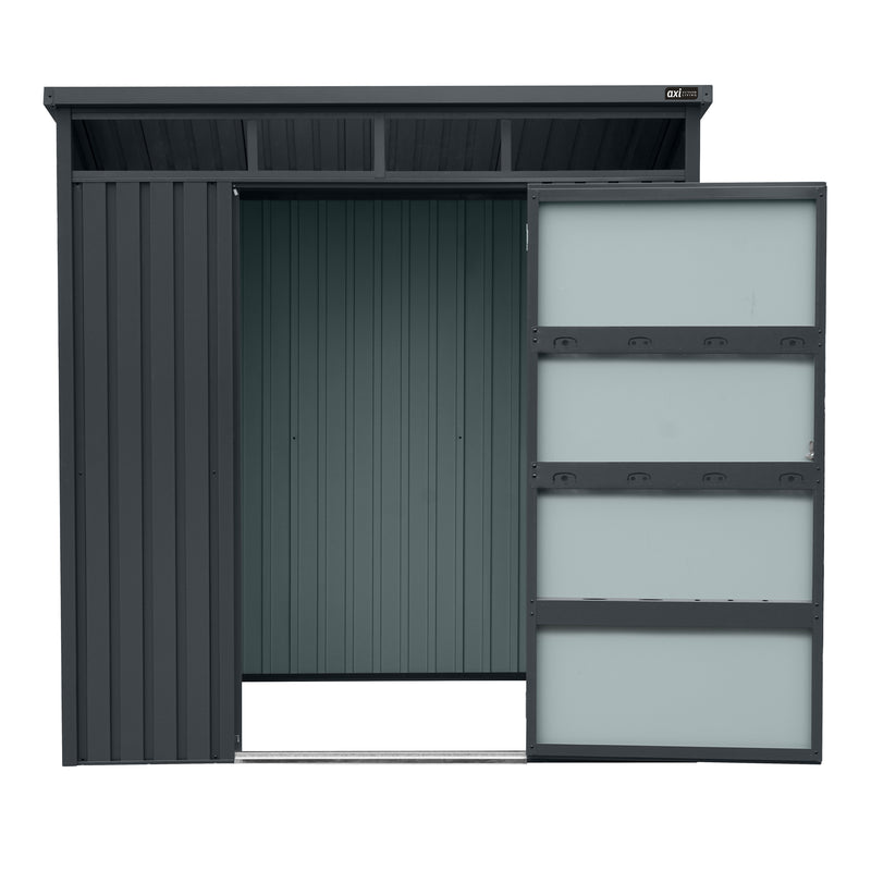 AXI Victor Metal Have Opbevaringsskur 132 x 192 x 201 cm - Antracit