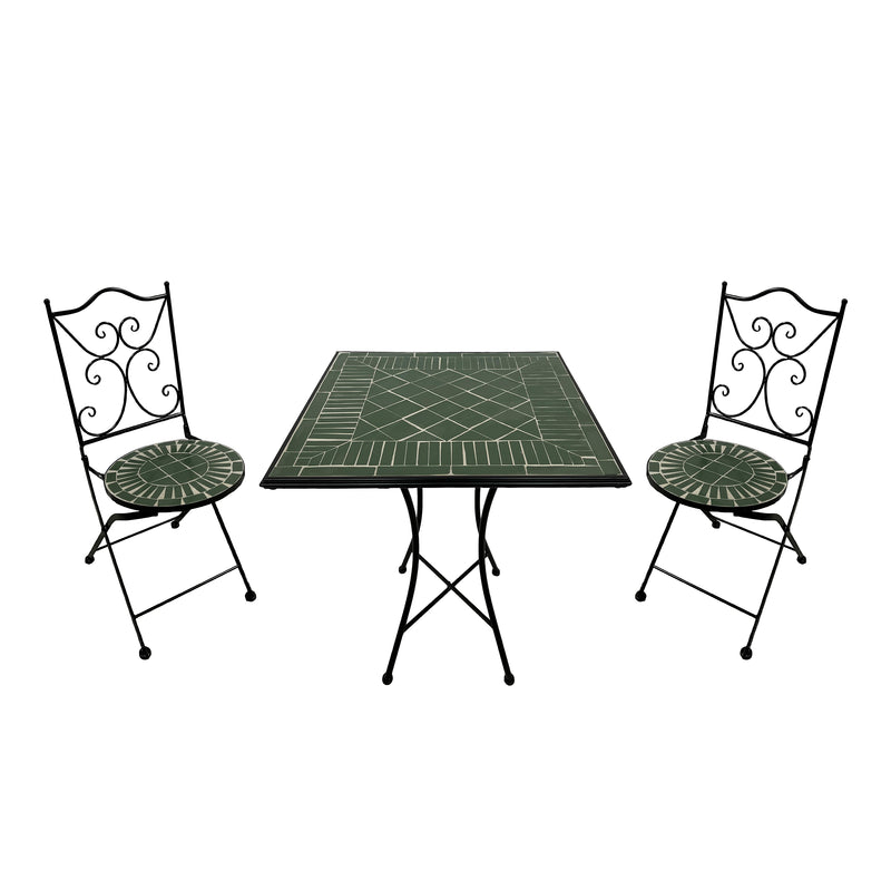 AXI Camilla Bistrosæt Mosaik - Mørkegrøn