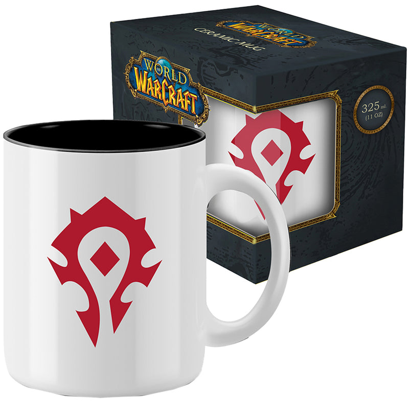Krus World of Warcraft: Horde (hvid) - 11 OZ (325 ml), med gaveæske