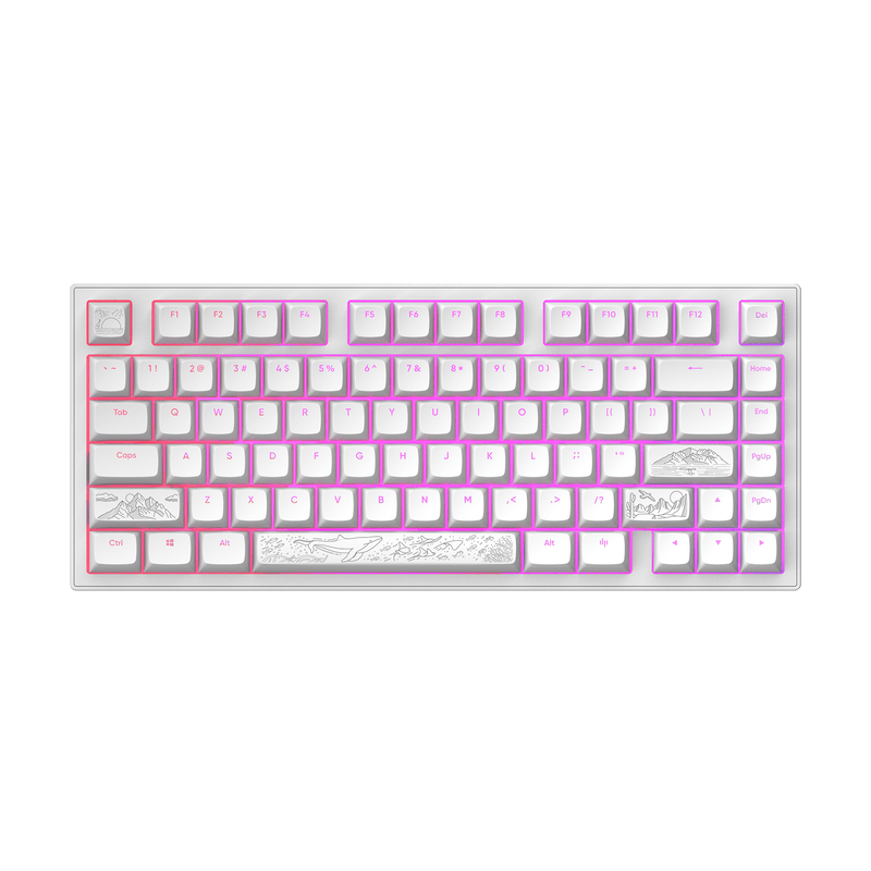 Dark Project ALU Terra Nostra R2 hvid - kablet gamingtastatur (ANSI)