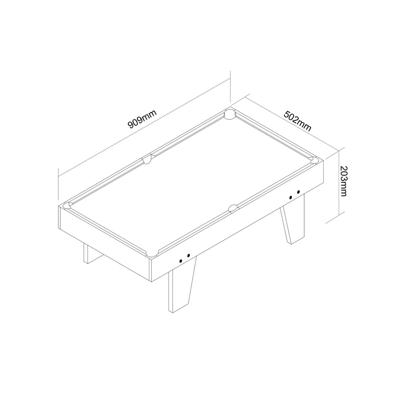 Cougar Poolbord Mini 3 ft Eg/Grå