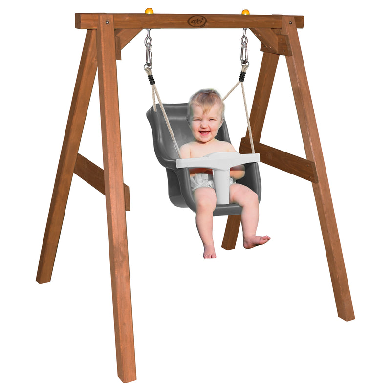 AXI Babygynge Brun med Sæde Grå/Hvid