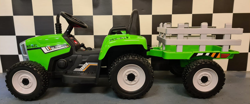 Børnetraktor 12V med anhænger