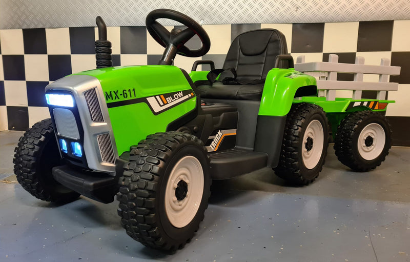 Børnetraktor 12V med anhænger