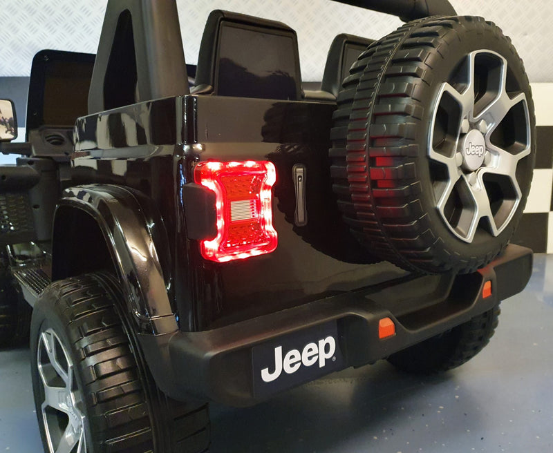 Jeep Wrangler 12V elbil til børn med firehjulstræk og fjernbetjening
