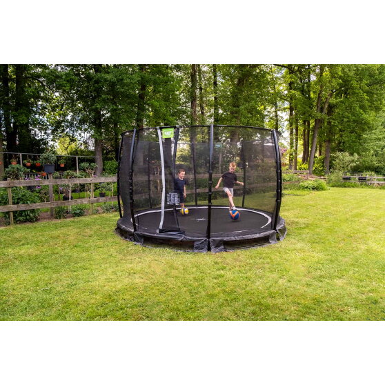 EXIT Allure Classic nedgravet trampolin ø366cm - grøn