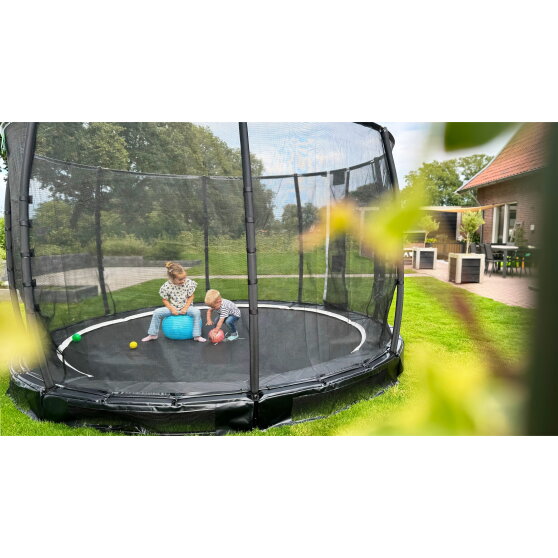 EXIT Allure Premium nedgravet trampolin ø366cm - sort