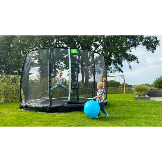 EXIT Allure Premium nedgravet trampolin ø427cm - sort
