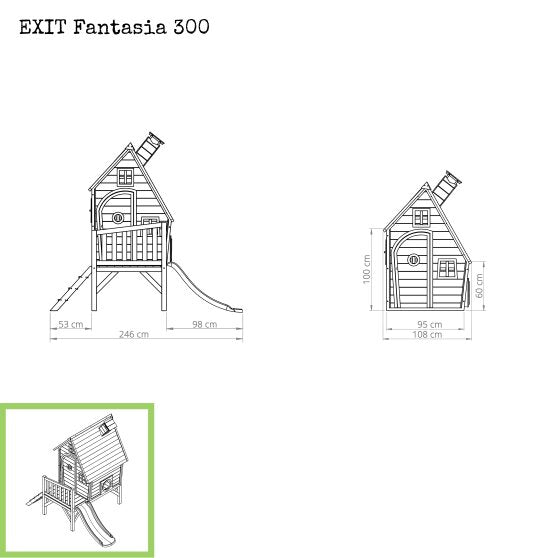 EXIT Fantasia 300 legehus i træ - grøn