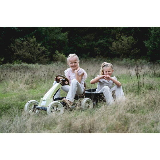 EXIT Foxy gokart med pedaler med trailer - Retro Grøn
