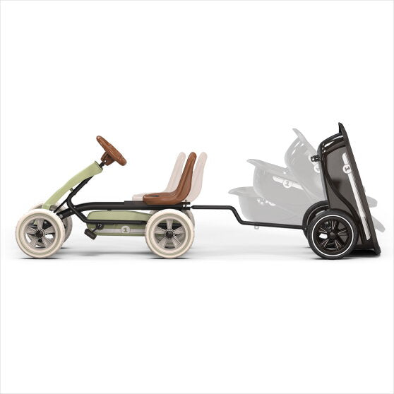 EXIT Foxy gokart med pedaler med trailer - Retro Grøn