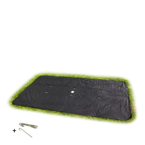 EXIT rektangulært overtræk til trampolin i jordniveau 214x305cm