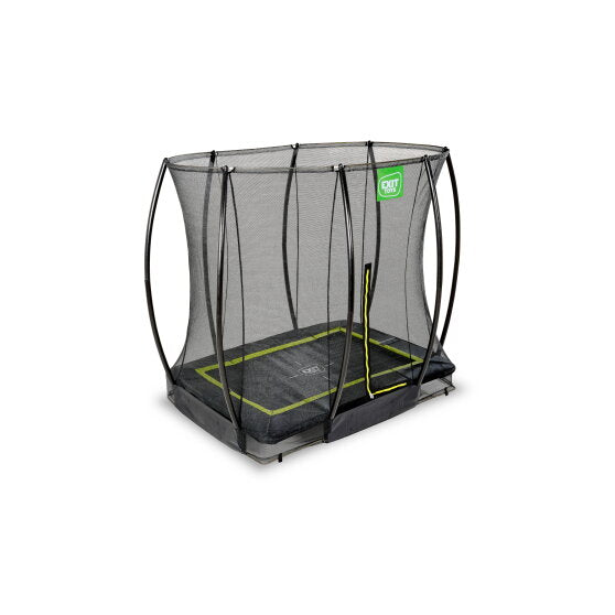 EXIT Silhouette nedgravet trampolin 153x214cm med sikkerhedsnet - sort