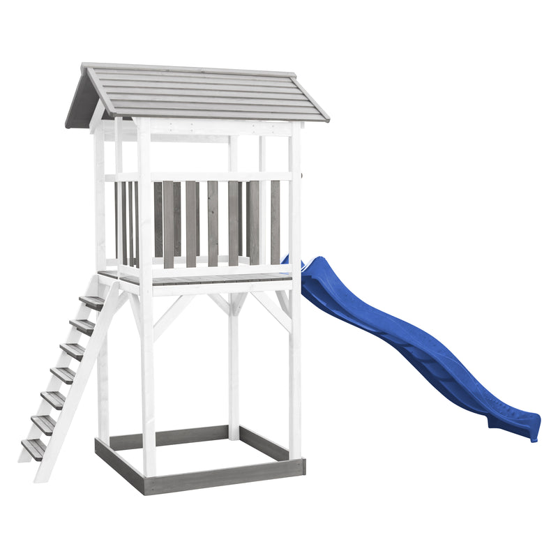 AXI Beach Tower Legetårn Grå/Hvid - Blå Rutsjebane