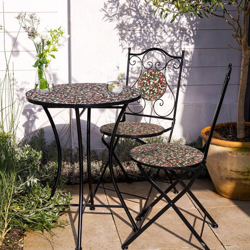 AXI Amélie Bistrosæt Mosaik - Blomster Rosa