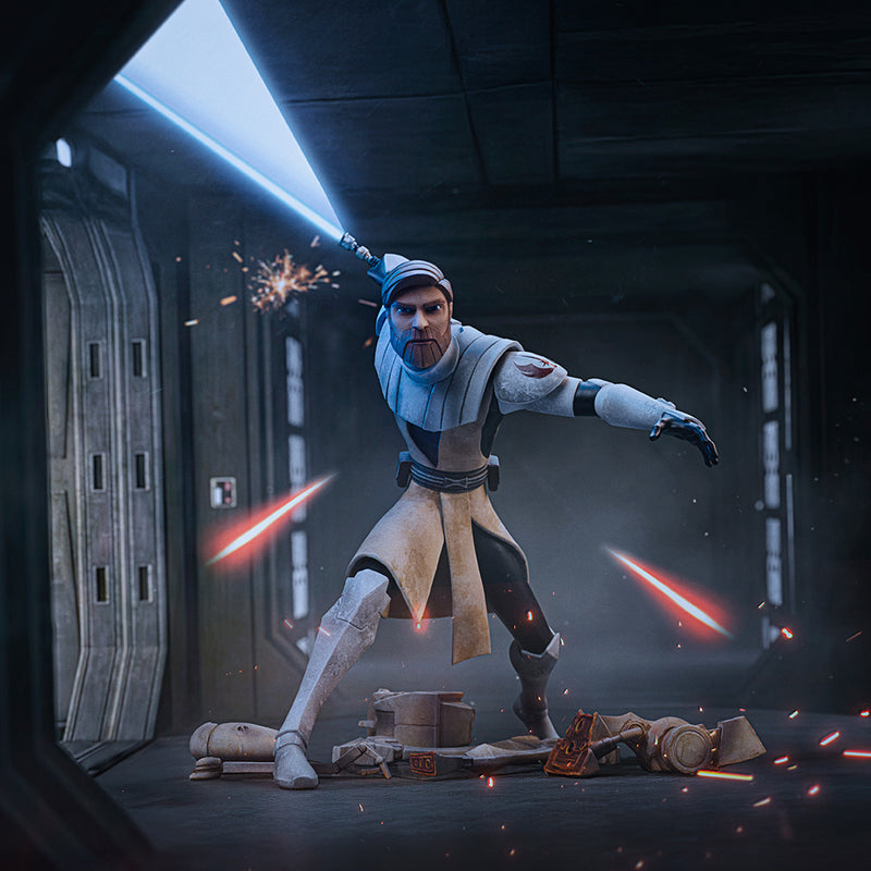 Iron Studios Star Wars: Clone Wars - Obi-Wan Kenobi Art Scale 1/10