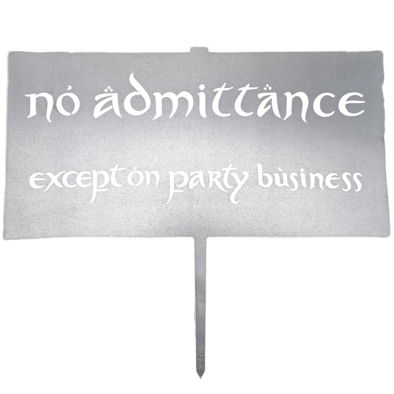 Weta Workshop The Lord Of The Rings - No Admittance-skilt, Metalbird-silhuet