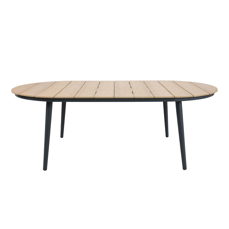 AXI Chay Havesæt med 8 stole - Antracit med trælook Polywood