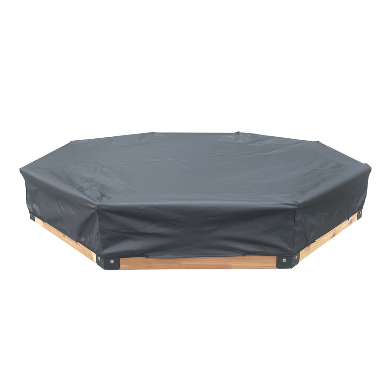 AXI Onno XL Sandkasse 150 x 150 cm ottekantet - Brun/Antracit