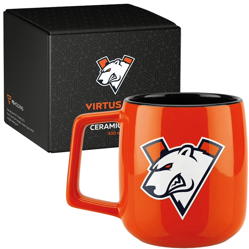 Virtus.pro keramikkrus med logo, 430 ml, orange