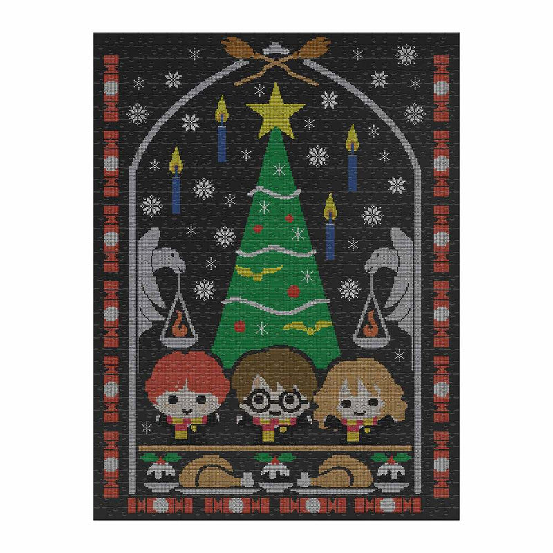 Winning Moves Harry Potter - Christmas Jumper #1 Holiday at Hogwarts puslespil 1000 brikker