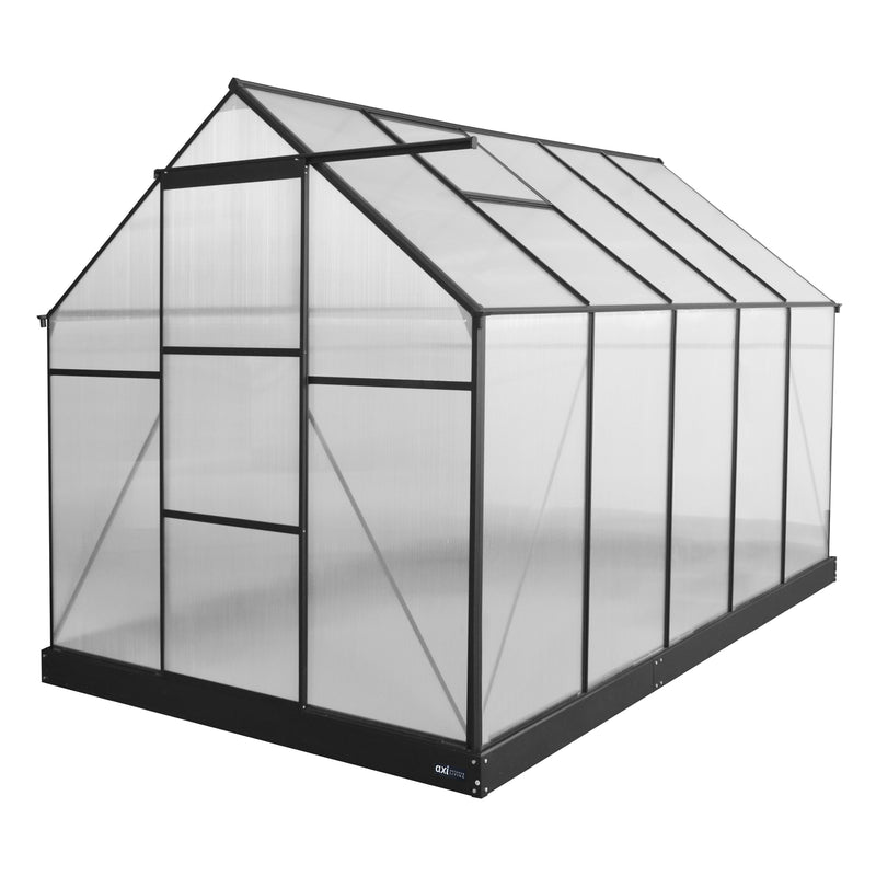 AXI Simon Drivhus Polycarbonat - Sort 310x190x207 cm
