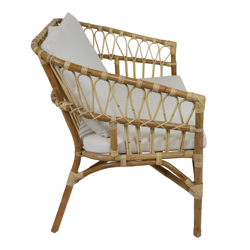 AXI Mary Rattan Loungesæt – 4 dele med sofa, bord og 2 stole Natur/hvid