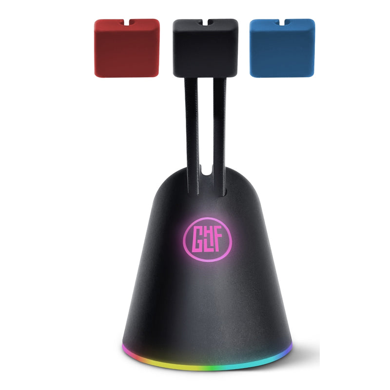 FragON - Citadel RGB musebungee med 3 farvede clips, sort
