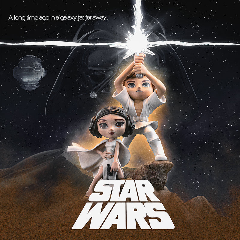 Iron Studios Star Wars - Luke And Leia Minico