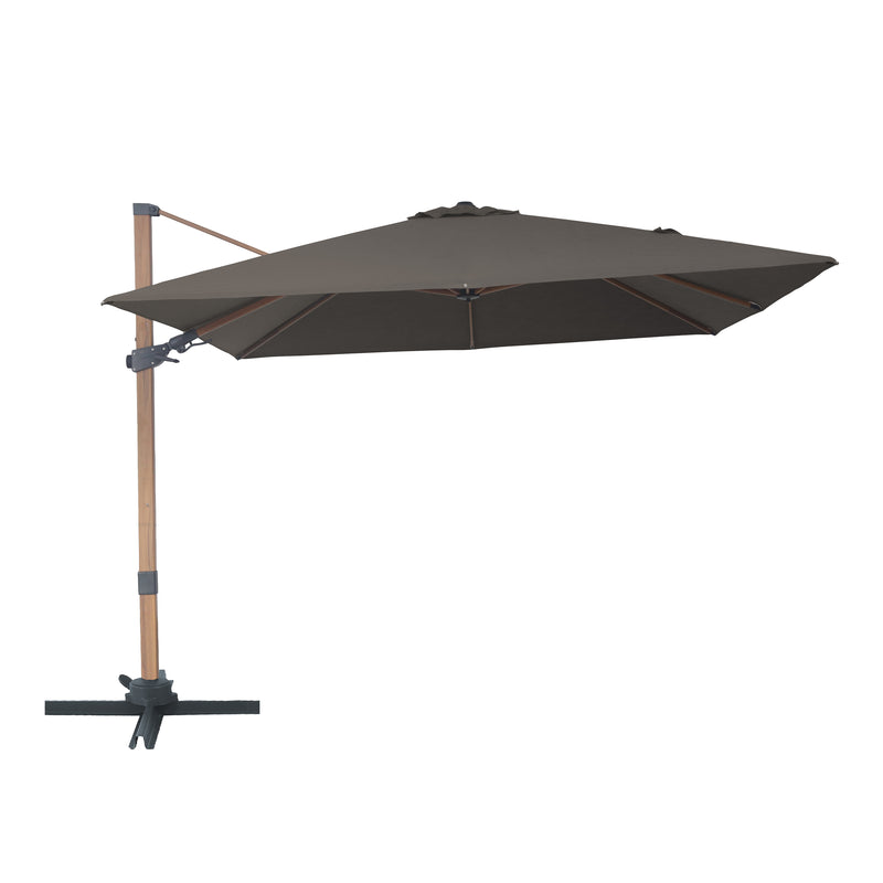 AXI Alina Hængeparasol 300x300cm Trælook /Taupe