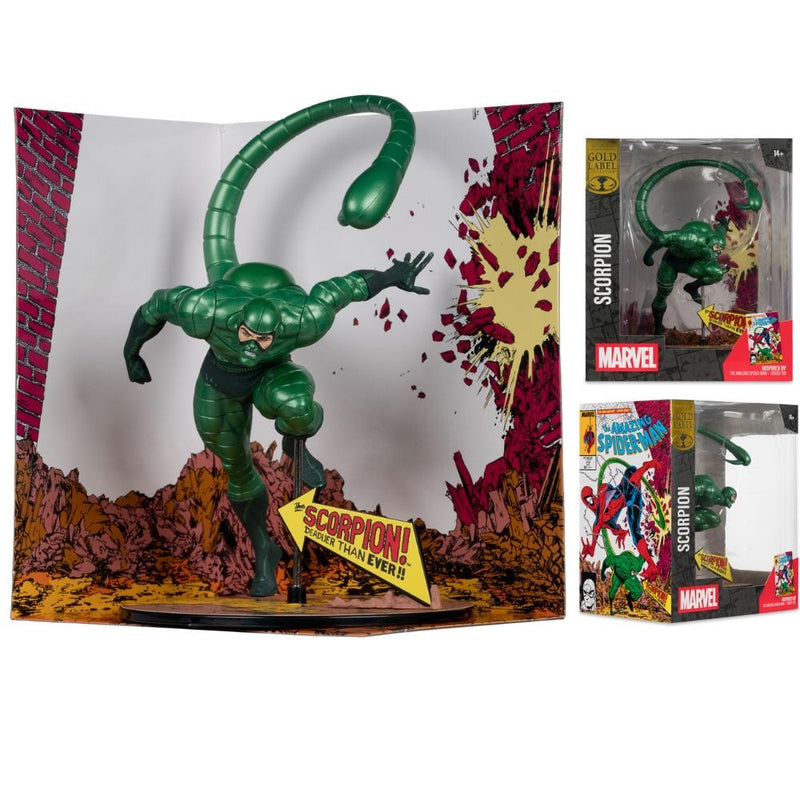 Marvel Scorpion 1:10th Scale Collectible (Metallic) (Amazing Spider-Man #318) Gold Label McFarlane Toys