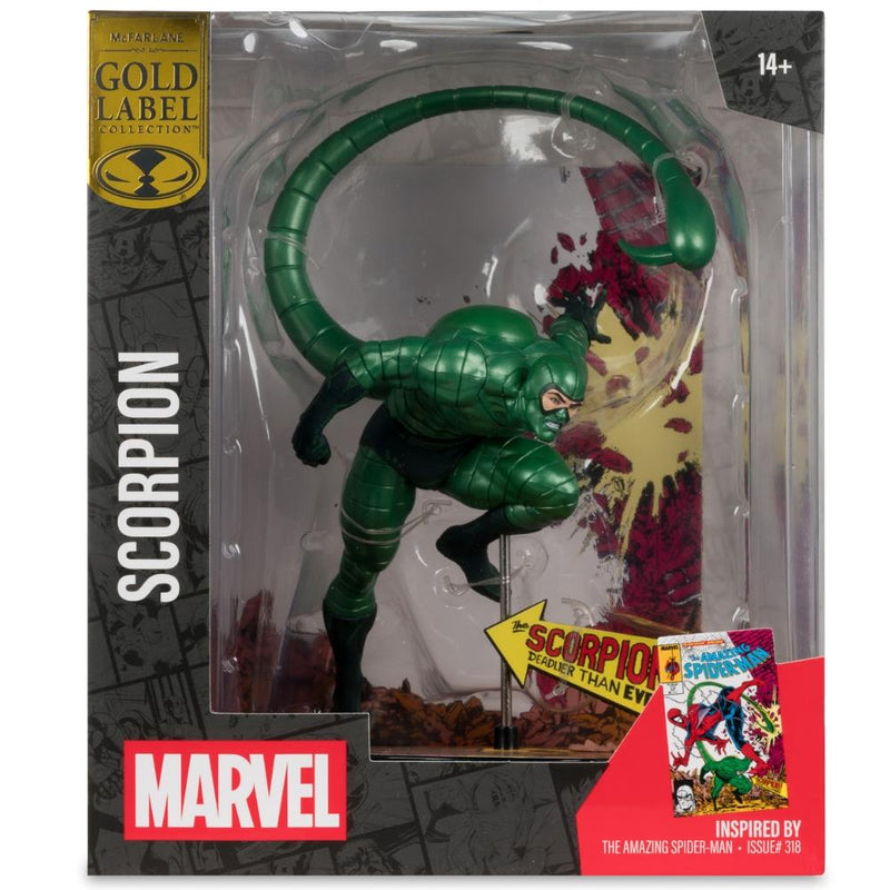 Marvel Scorpion 1:10th Scale Collectible (Metallic) (Amazing Spider-Man #318) Gold Label McFarlane Toys