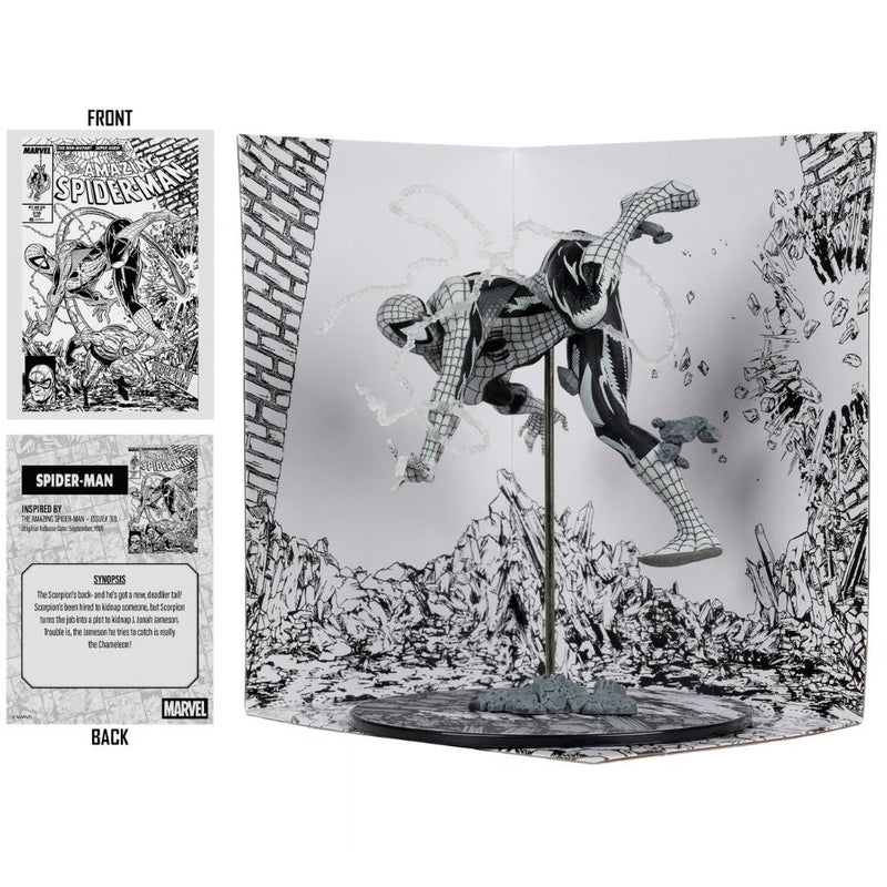 Marvel Spider-Man 1:10th Scale Collectible (Line Art) (Amazing Spider-Man #318) Gold Label McFarlane Toys
