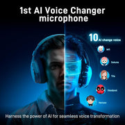 MAONO DM40 Pro Condenser RGB USB/Wireless AI Gaming Microphone, black