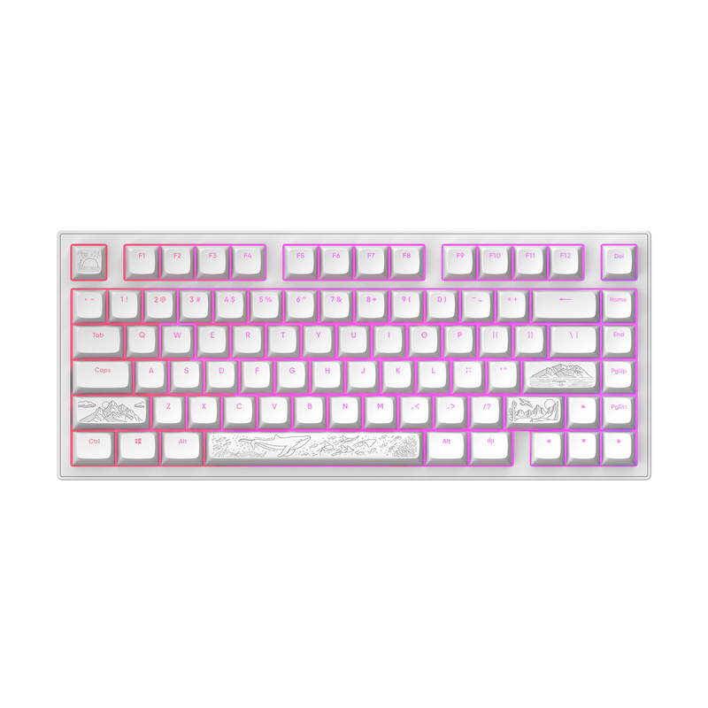 Dark Project ALU Terra Nostra White - Wired Gaming Keyboard (ANSI)