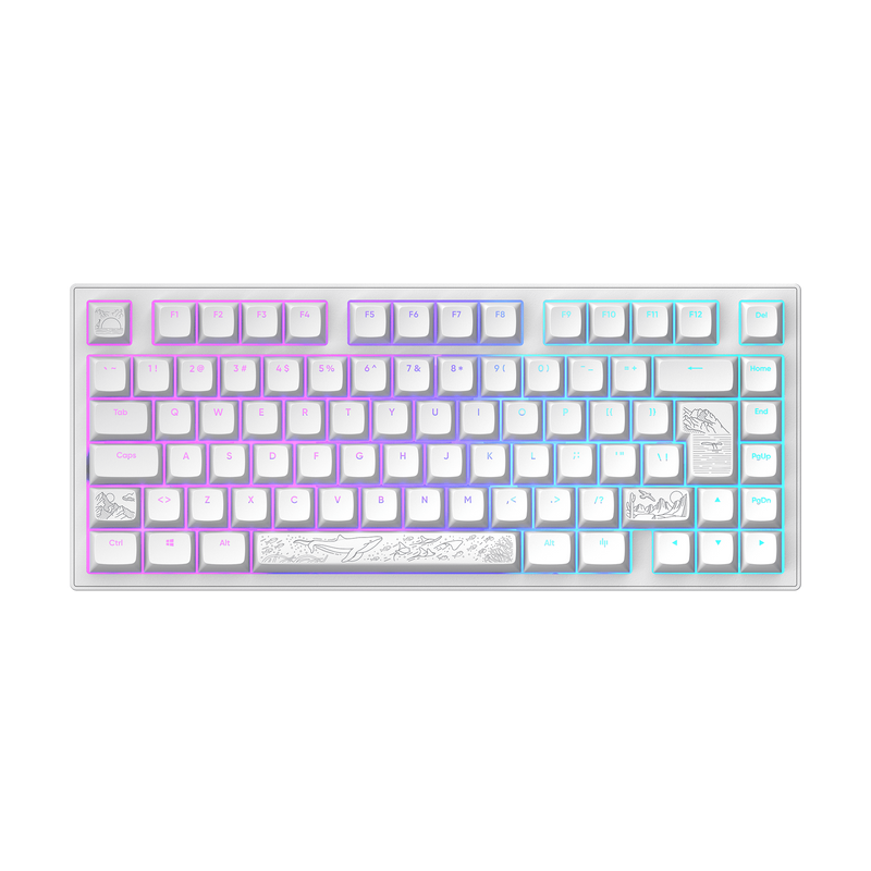 Dark Project ALU Terra Nostra White - Wired Gaming Keyboard (ISO DE)