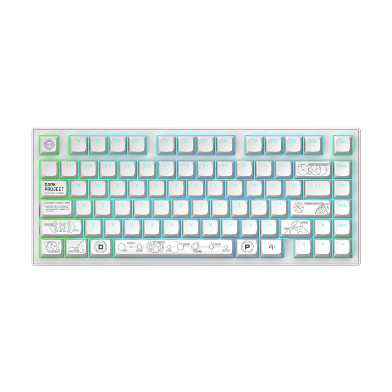 Dark Project ALU Terra Nova White - Wireless Gaming Keyboard (ANSI)
