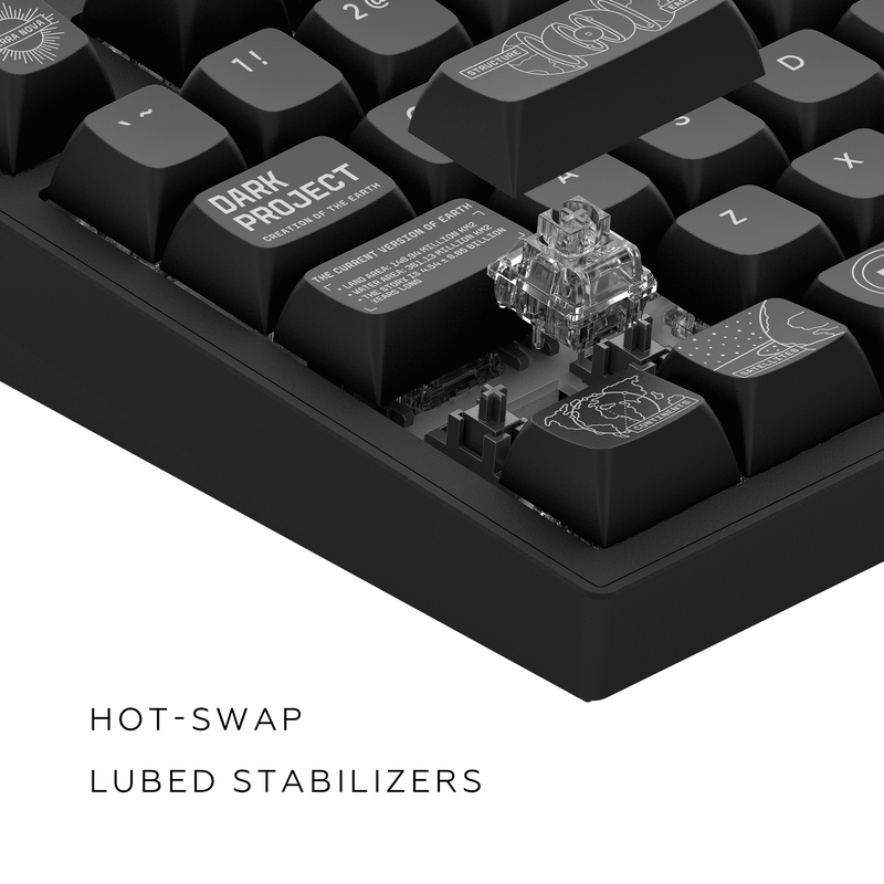 Dark Project ALU Terra Nova Black - Wireless Gaming Keyboard (ISO DE)