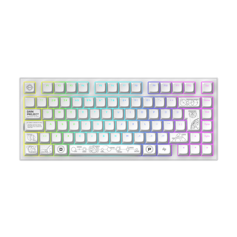 Dark Project ALU Terra Nova White - Wireless Gaming Keyboard (ISO DE)